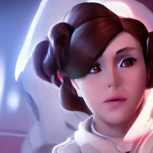 Prompt: Princess leia in Anime, concept art, ultra realism, photo realistic, cgsociety, octane render, artstationHD, artstationHQ, unreal engine, 4k, 8k