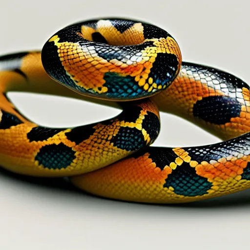 Prompt: “ 4 k photo of colorful poisonous two headed snake, highly realistic ”