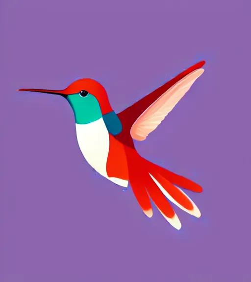 Image similar to icon stylized minimalist hummingbird, loftis, cory behance hd by jesper ejsing, by rhads, makoto shinkai and lois van baarle, ilya kuvshinov, rossdraws global illumination