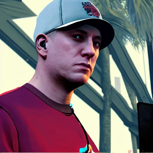 Prompt: Eminem in GTA 5