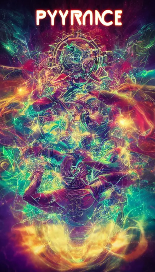 Image similar to psytrance artwork, with octane