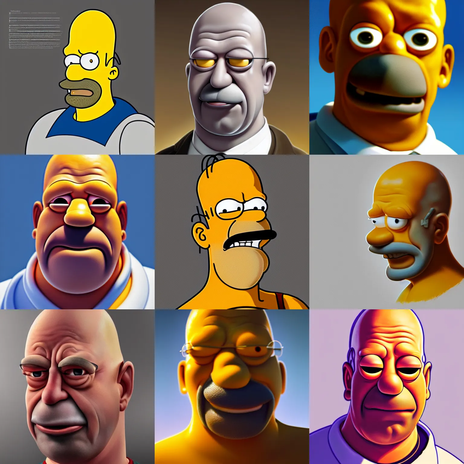 Prompt: portrait of real life homer Simpson, highly detailed, digital painting, artstation, concept art, smooth, sharp focus, dramatic light