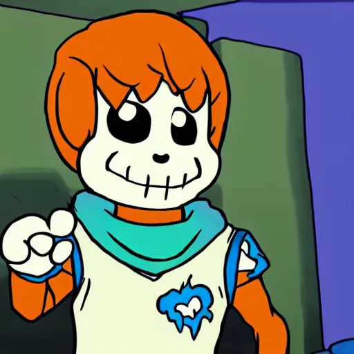 Image similar to the newly - found undertale character spromple sploop, third brother of sans undertale