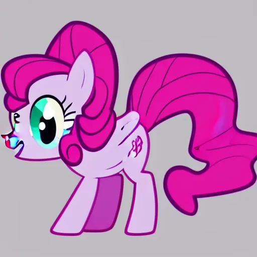 Prompt: Pinkie Pie, drawn by professional brony artist, vector graphics