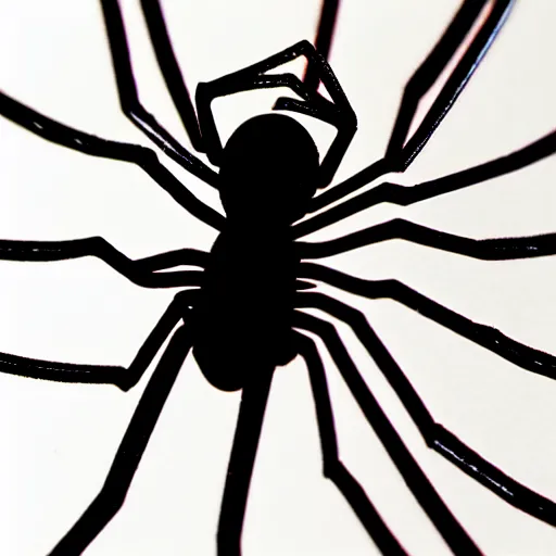 Image similar to a tall spider with long black legs whose body is covered in long blonde hair