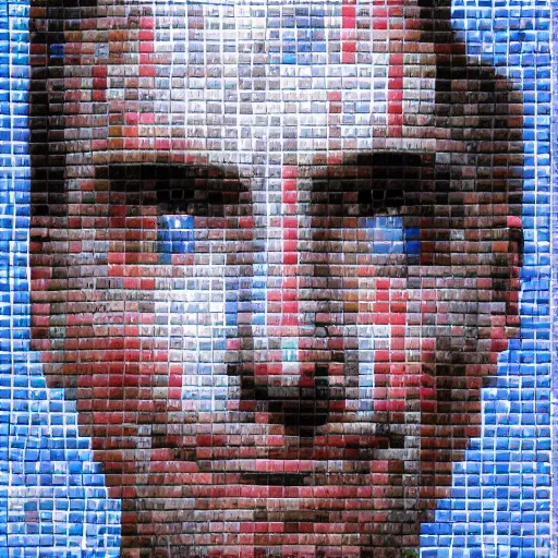 Prompt: portrait mosaic of joe biden with robot eyes, 4k, intricate details, digital, between heaven and hell