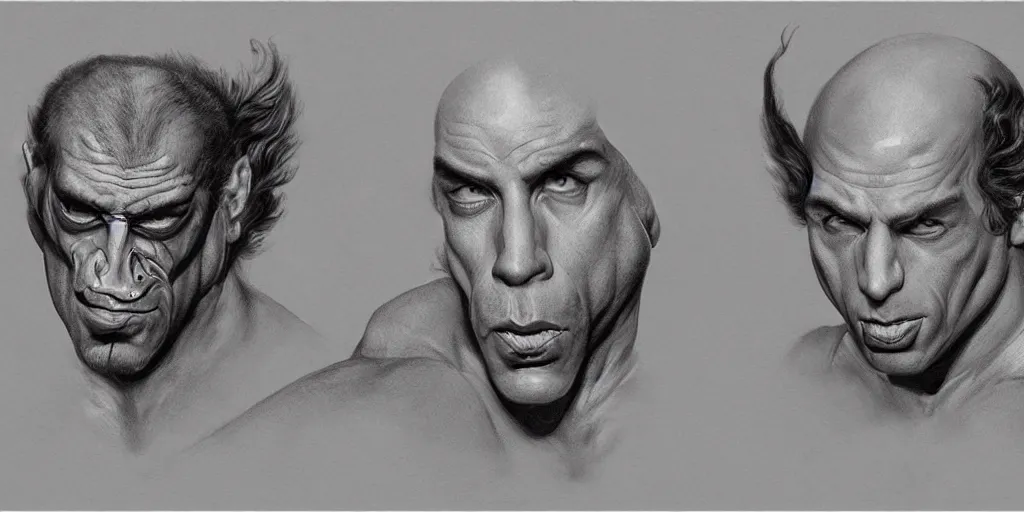 Prompt: Chimera of Joe Rogan and Howard Stern in the style of Boris Vallejo, portrait, intricate, highly detailed, concept art, smooth, sharp focus