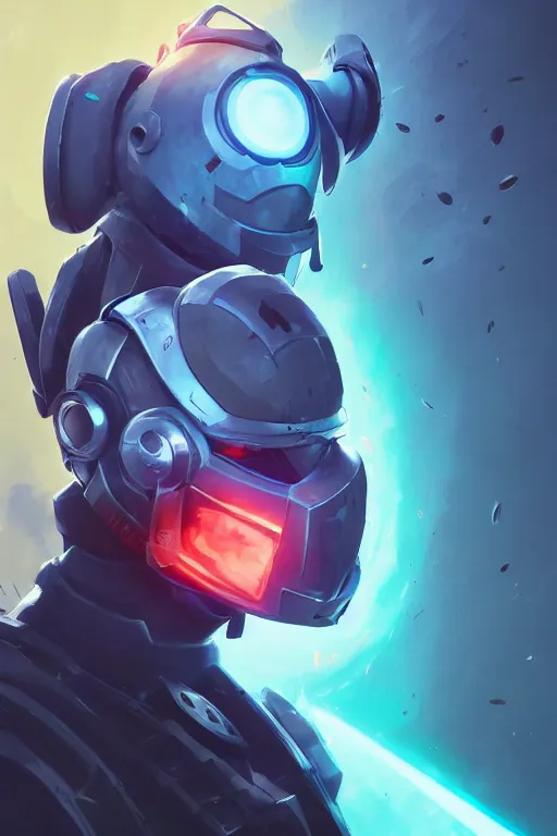 Image similar to epic mask helmet robot ninja portrait stylized as fornite style game design fanart by concept artist gervasio canda, behance hd by jesper ejsing, by rhads, makoto shinkai and lois van baarle, ilya kuvshinov, rossdraws global illumination radiating a glowing aura global illumination ray tracing hdr render in unreal engine 5