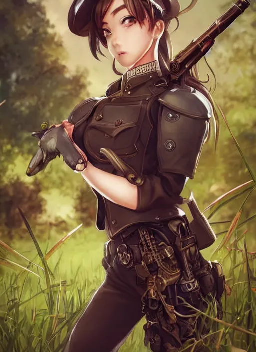 girl with steampunk weapons and uniform, serious, | Stable Diffusion | OpenArt girl with steampunk weapons and uniform, serious, | Stable Diffusion | OpenArt