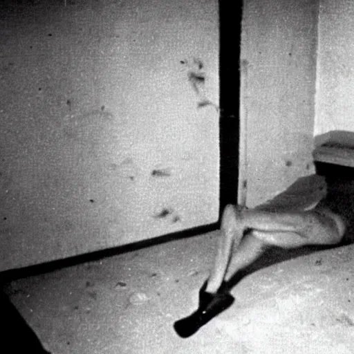 Image similar to a 1960 photo of exorcism,room ,levitating person