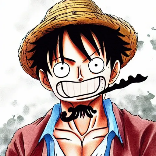 Image similar to luffy with mustache