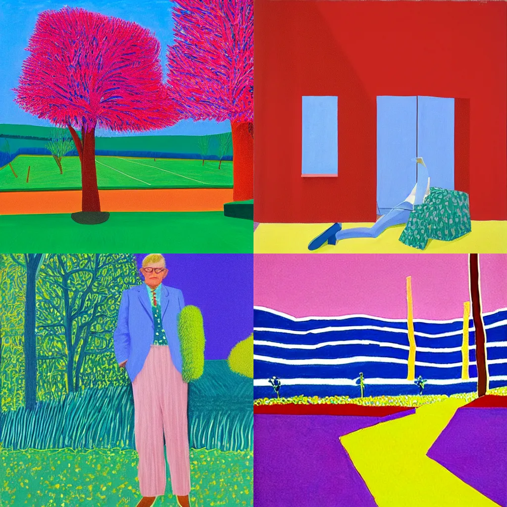 Prompt: by david hockney