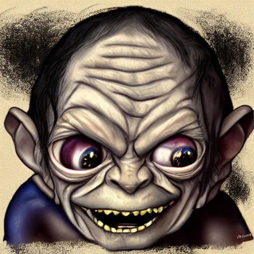Prompt: gollum twitch streaming, realistic