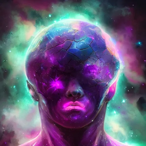 Image similar to Purple nebula, highly detailed, artstation.