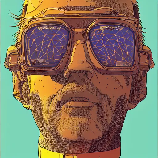 Prompt: a high quality portrait photo of a solar punk explorer, by moebius and geof darrow, photorealistic, 8 k, artstation