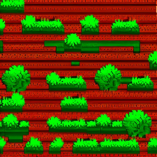 Image similar to video game, 2 d tileset, forest theme