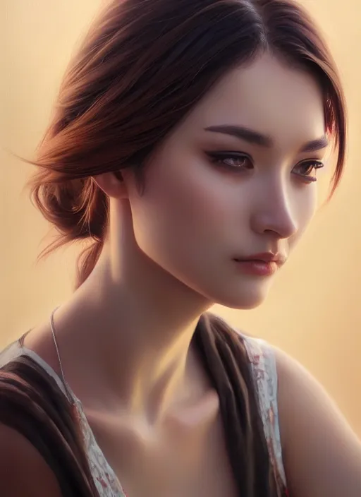 Image similar to photo of a gorgeous young woman in the style of stefan kostic, realistic, sharp focus, 8k high definition, insanely detailed, intricate, elegant, art by stanley lau and artgerm