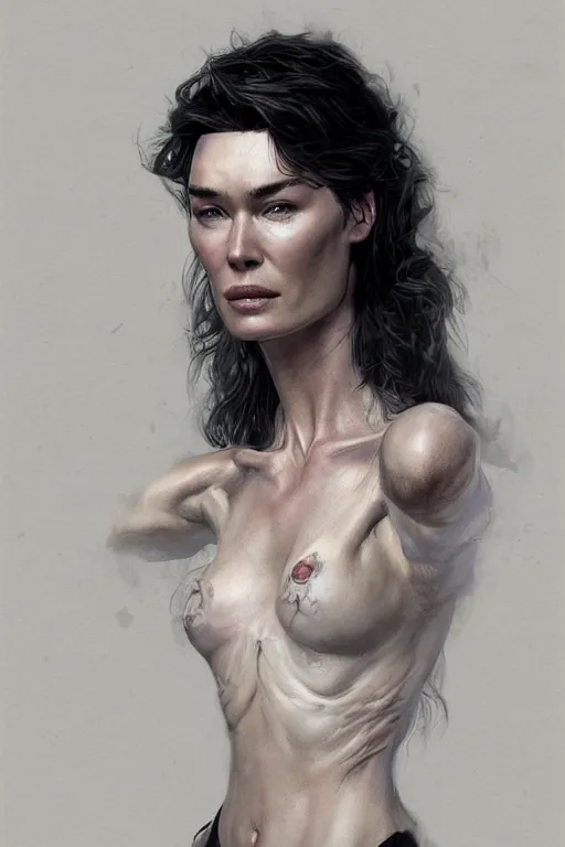 Image similar to lena headey, anatomy, only two hands, highly detailed, digital painting, artstation, concept art, smooth, sharp focus, illustration, unreal engine 5, 8 k, art by art by artgerm and greg rutkowski and edgar maxence