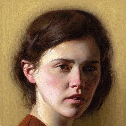 Prompt: Female Portrait, by Kenne Gregoire.