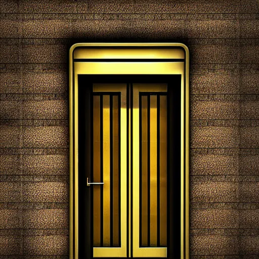 Prompt: photograph art - deco sci - fi door