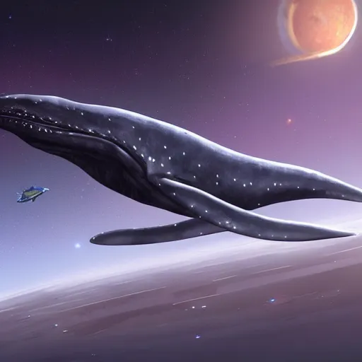 Image similar to no man's sky concept art space whale