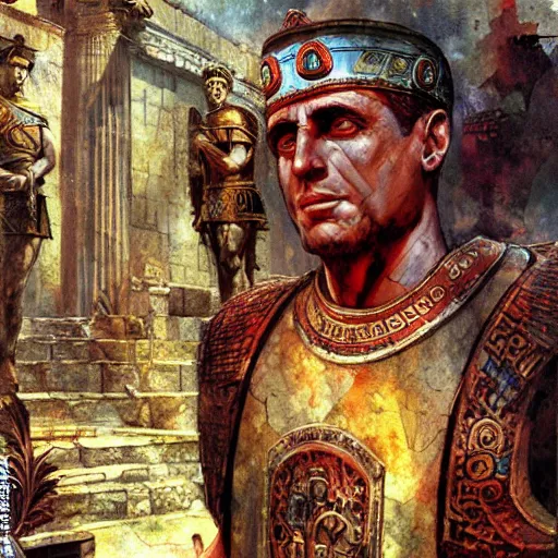 Prompt: Roman Emperor Constantine the great by Marc Simonetti