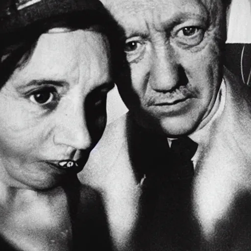 Prompt: hitler and mother theresa doing a selfie, photograph, instagram, fish lips selfie, sexy, hot, modeling, 2 0 1 7