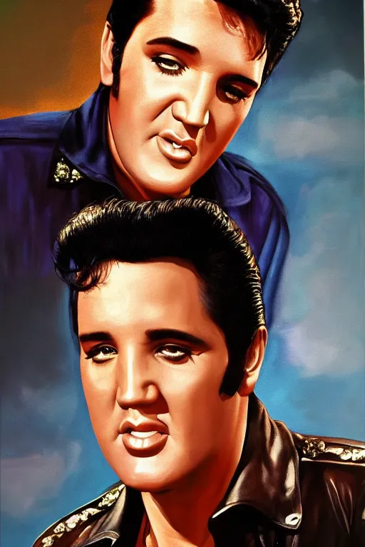 Prompt: elvis presley starring as jerry seinfeld on seinfeld, oil on canvas, intricate, portrait, 8 k highly professionally detailed, hdr, cgsociety