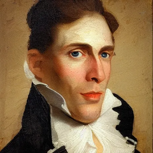 Image similar to An 18th century oil painting of Jerma985, portrait of Jerma985, grainy, realistic, very realistic, hyperrealistic, highly detailed, very detailed, extremely detailed, very neat, very epic, very cool, detailed, trending on artstation