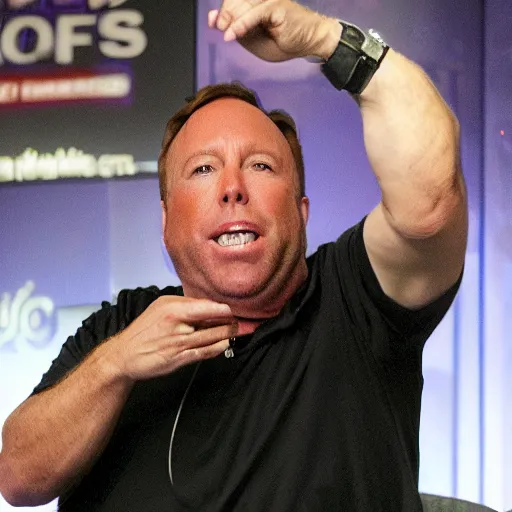 Image similar to Alex Jones swings a yo-yo