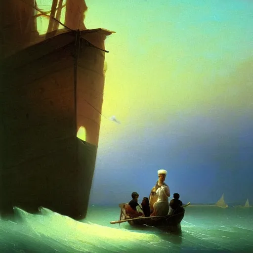 Prompt: Aivazovsky pastiche of Egypt