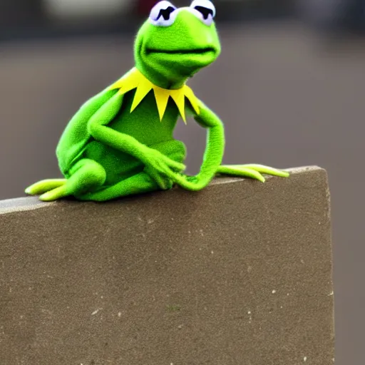 Image similar to lonely kermit watching full moon