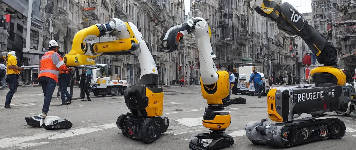 Image similar to rescue robot, disaster in the city