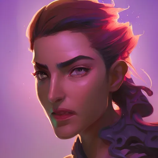 Image similar to profile portrait, maya ali mage, gloomhaven, dynamic lighting, gaudy colors, octane render aesthetic, matte painting concept art, official fanart behance hd artstation by jesper ejsing, by rhads and makoto shinkai and lois van baarle and ilya kuvshinov and rossdraws