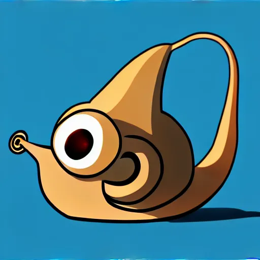 Prompt: cartoon snail, trending on artstation