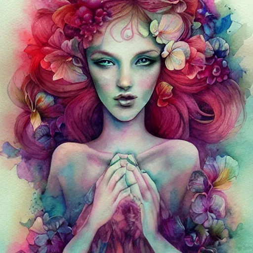 Image similar to watercolor flower by anna dittmann