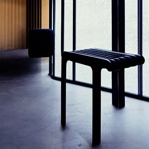 Prompt: the newton stool by tadao ando