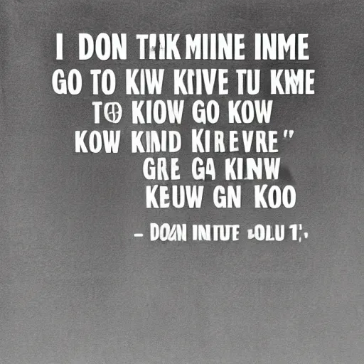 Prompt: if you have a minute why don't we go, talking about something only we know,