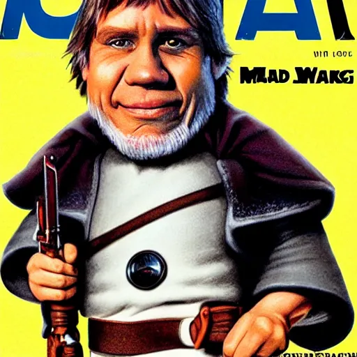 Image similar to mad magazine cover photo portrait caricature luke skywalker