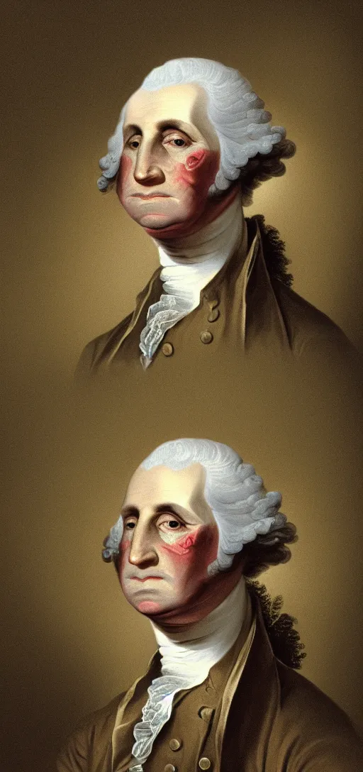 Image similar to george washington as a serpent, body horror, creepy, dark