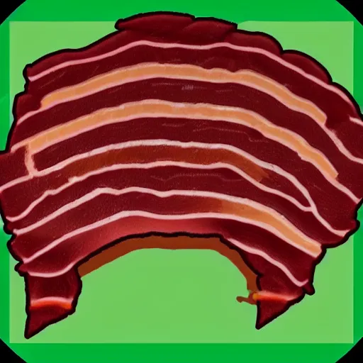 Cubic bacon hair pixel art