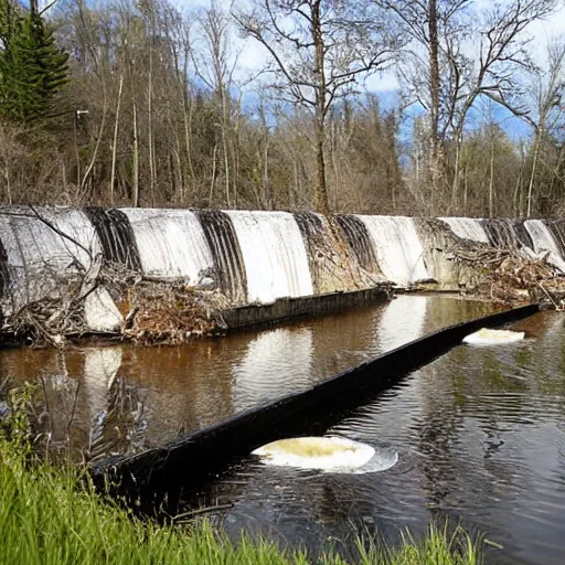 Image similar to ivory dam, the ruling seat of the beaver race, our benevolent overlords
