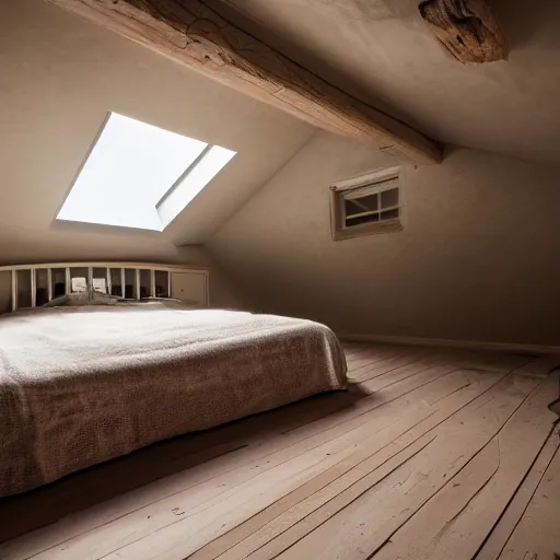 Image similar to 8 k uhd photo of ghost in attic, uhd details