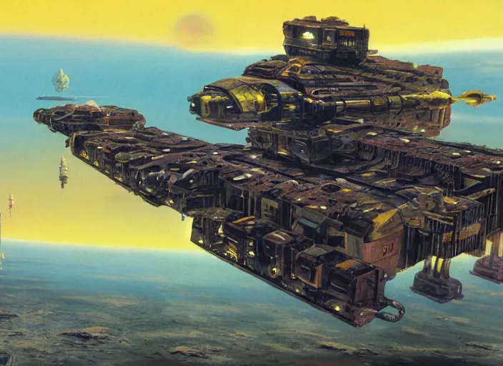 Prompt: matte painting, chris foss