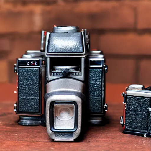 Image similar to a medium format camera that looks like c 3 p 0, product photography