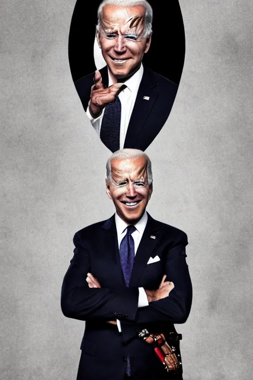 Prompt: Joe Biden starring in Dark Brandon Rising a gritty action drama thriller, movie poster, in the style of a star-wars-poster