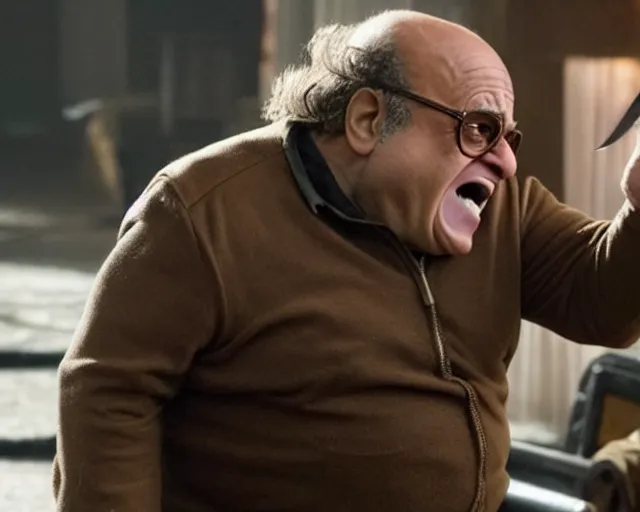 Image similar to cinematic still, danny devito as wolverine, x - men ( 2 0 1 9 )