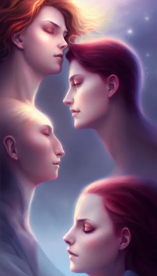 Image similar to the two complementary forces that make up all aspects and phenomena of life, by Charlie bowater