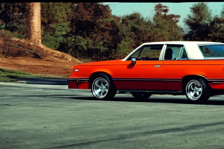 Image similar to 1988 Chevy Bel Air, movie still, speed, cinematic Eastman 5384 film