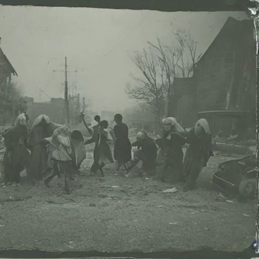 Prompt: “zombie apocalypse, 1900’s photo”